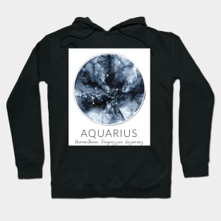 Aquarius Zodiac Moon Constellation Hoodie